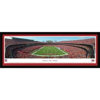 Kansas City Chiefs - Arrowhead Stadyumu'ndaki Bitiş Bölgesi - Blakeway Panoramaları Seçkin Çerçeve ve Tekli Paspasla