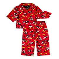 Mickey Mouse Yürümeye Başlayan Çocuk Pijama Takımı, 2'li, Beden 2T-4T