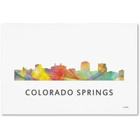 Marka Güzel Sanatlar 'Colorado Springs Colorado Skyline WB-1' Marlene Watson'dan Tuval Sanatı