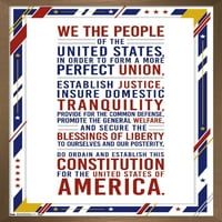 Amerika Birleşik Devletleri-Anayasa Önsöz Duvar Posteri, 14.725 22.375