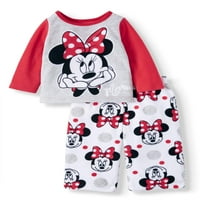 Minnie Mouse Bebek Yürüyor Kız Uzun Kollu Microfleece Pijama, Set