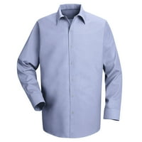 Kırmızı Kapalı® Erkek Uzun Kollu Özel Cepsiz İş Gömleği