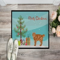 Kurilian Bobtail Kedi Mutlu Noeller kapı Paspası
