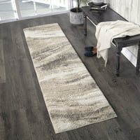 Orian Rugs Super Shag Sycamore, Peluş, Alan Halısı, Fildişi, 1'11 13' Yolluk