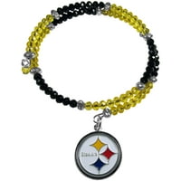 Kadın Pittsburgh Steelers Derece Kristal Bilezik