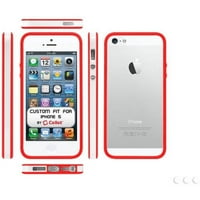 Apple iPhone 5 için Cellet Kırmızı ve Beyaz Tampon Proguard Kılıfı