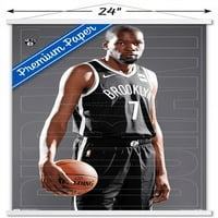 Brooklyn Nets - Ahşap Manyetik Çerçeveli KeVin Durant Duvar Posteri, 22.375 34