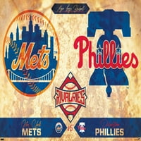 Rekabetler- New York Mets vs Philadelphia Phillies Duvar Posteri, 14.725 22.375