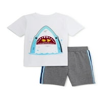 Garanimals Erkek Bebek ve Yürümeye Başlayan Çocuk T-Shirt ve Şort Mi ve Maç Çocuk Kıyafet Seti, 8 Parça, 12M-5T