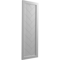 Ekena Millwork 15 W 28 H Gerçek Fit PVC Tek Panel Balıksırtı Modern Stil Sabit Montajlı Panjurlar, Astarlanmış