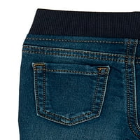 Wonder Nation Bebek ve Yürümeye Başlayan Çocuk Erkek Örgü Denim Kot Pantolon, Beden 12M-5T