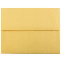 Kağıt A Zarflar, 3 4, Altın Metalik, Paket Başına