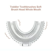 Irene Inevent Silikon El U-Şekilli Bebek Diş Fırçası Çift Taraflı Diş Fırçası Çocuk Diş Kaşıyıcı Aksesuarları Saplı