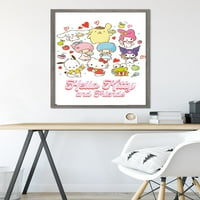 Hello Kitty ve Arkadaşları-Kawaii Favori Tatlar Duvar Posteri, 22.375 34 Çerçeveli