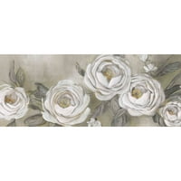 Haven Ev Dekor Sessiz Beyaz Yazlık Güller 20 8 Çiçek Tuval Duvar Sanatı