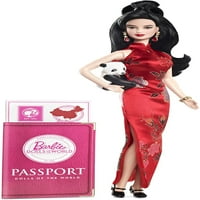 Çin Barbie Bebek Dünya Pasaport Serisi Pembe Etiket Mattel W3323