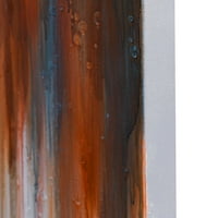 Ateş Yaprakları - Elle Boyanmış Kanvas - 60 inç W 1 inç Ht 30 inç D
