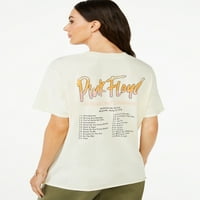 Kepçe kadın Pink Floyd Tur Grafik kısa kollu tişört