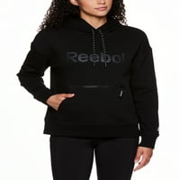 Fermuarlı Cebi ile Reebok kadın Süper Yumuşak Kırpılmış Yerçekimi Hoodie