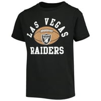 Gençlik Siyah Las Vegas Raiders Futbol Tişört