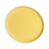 Gap Ev Rengi Mat 16 Parçalı Yuvarlak Sarı Taş Yemek Takımı Seti