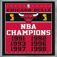 Chicago Bulls-Şampiyonlar Duvar Posteri, 22.375 34