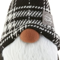 Tatil Zamanı Siyah Ekose Gnome Polyester Noel Masa Dekoru, 18