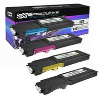 SpeedyInks - Dell C Uyumlu Ekstra Yüksek Verimli Lazer Toner Kartuşları Seti 331-8432, 331-8430, 331-8431 ve 331-