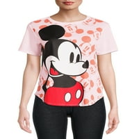 Mickey Mouse Kadın Allover Baskılı Tişört