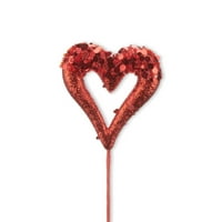 Sevgililer Günü'nü Kutlamanın Yolu Kırmızı Tıknaz Parıltılı Kalp Seçimi