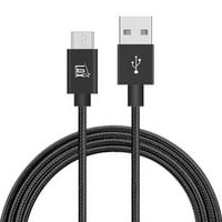 Dayanıklı Örgülü Mikro USB Kablosu - Siyah
