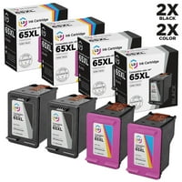 65XL Yüksek Verimli Kartuşlar için yeniden üretilmiş Yedek: deskjet'te kullanım için N9K04AN Siyah ve N9K03AN Rengi