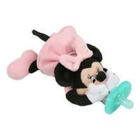 Parlak Başlar Disney Bebek Rahat Coo Yatıştırıcı BPA İçermeyen Emzik peluş oyuncak-Minnie Mouse, Yaş Yenidoğan +