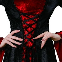 Cadılar Bayramı kadın Siyah ve Kırmızı Gotik Vampiress Kostüm kutlamak için, boyutları S-XL