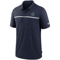 Erkekler Nike Navy Dallas Cowboys Sideline Erken Sezon Takım Performansı Polo