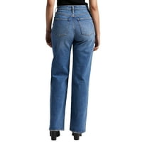 Gümüş Jeans A.Ş. Kadın Son Derece Arzu Edilen Yüksek Katlı Pantolon Bacak Kot Pantolon, Bel Ölçüleri 24-36