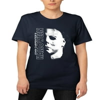 Cadılar Bayramı kadın gençler Michael Myers kısa kollu grafik Tee