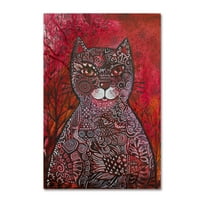 Oxana Ziaka tarafından Marka Güzel Sanatlar 'Kırmızı Kedi 4' Tuval Sanatı