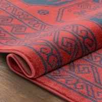 Iyi Dokuma Bokhara Vintage Antik Tribal Geometrik Desen Kırmızı 7'10 9'10 Alan Halısı