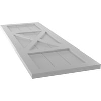 Ekena Millwork 18 W 25 H Gerçek Fit PVC Merkezi X-Board Çiftlik Evi Sabit Montajlı Panjurlar, Astarlanmış