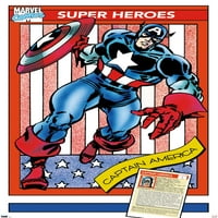 Marvel Ticaret Kartları- Kaptan Amerika Duvar Posteri, 22.375 34