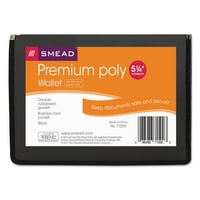 Smead Poly Premium Cüzdanlar 5.25 Exp Siyah Harf