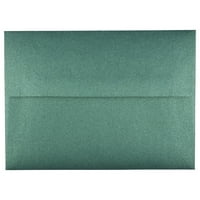 Kağıt ve Zarf Metalik Davetiye Zarfları, 3 4, Emerald Stardream, Paket Başına
