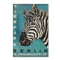 Marka Güzel Sanatlar 'Berlin Zebra' Tuval Sanat Vintage Apple Koleksiyonu