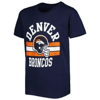 Gençlik Donanma Denver Broncos Kask T-Shirt