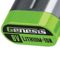 Genesis GLSN08B 8V Li-İon Akülü Elektrikli Zımba Nailer, GLWL08B-A 500 Lümen Cep Çalışma Işığı Spot ve GLAB08B 8V