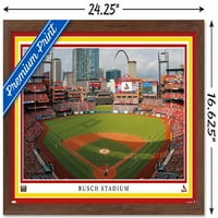 St. Louis Cardinals - Busch Stadyumu Duvar Posteri, 14.725 22.375 Çerçeveli