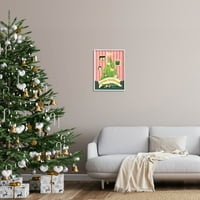 Miyav Noel kedi ağacı Tatil grafik sanat Beyaz çerçeveli sanat baskı duvar sanatı