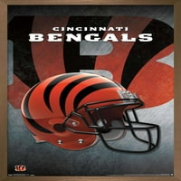 Cincinnati Bengals - İtme Pimleri ile Kask Duvar Posteri, 22.375 34