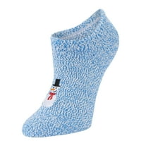 Airplus Tatil Aloe Infused Footie çorap, Mavi Ayaz, kadın Orta, Çift Boyutu 5-10